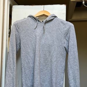ASOS DESIGN muscle hoodie in gray marl